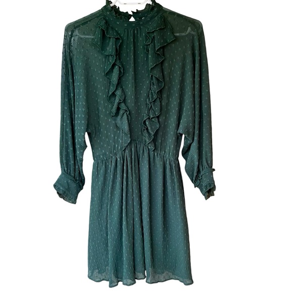 Zara Dress Green Super Comfy Perfect for Christmas Size XS - Picture 3 of 17